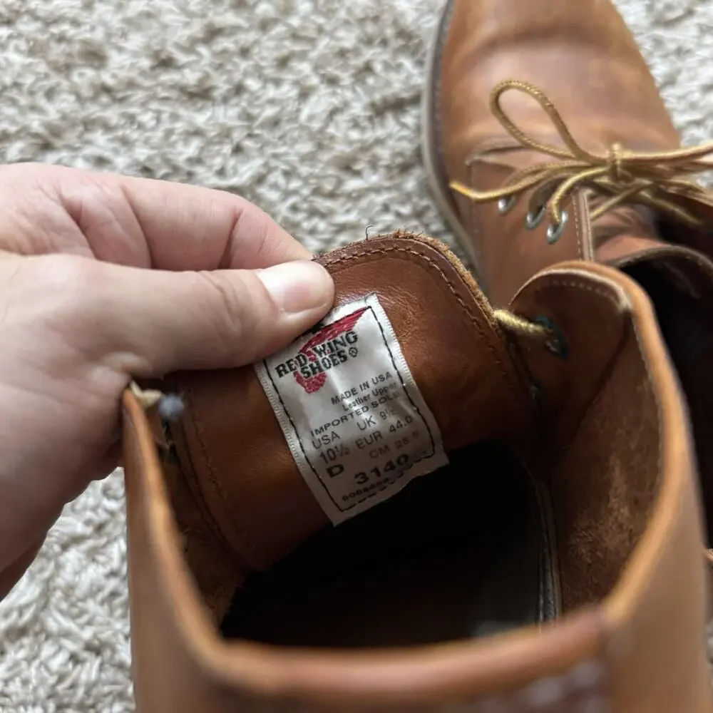 Red Wing 3140 Heritage Work Chukka Brown Leather Boots Lace Up Men’s Size 10.5 D